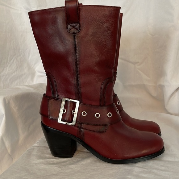 Harley-Davidson Women’s Leather Boots Size 8 in Deep Red - Picture 5 of 10